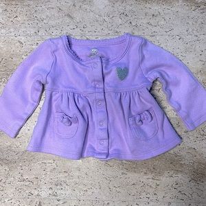 Newborn Koala Baby Button Up Lavender Purple Long sleeve shirt